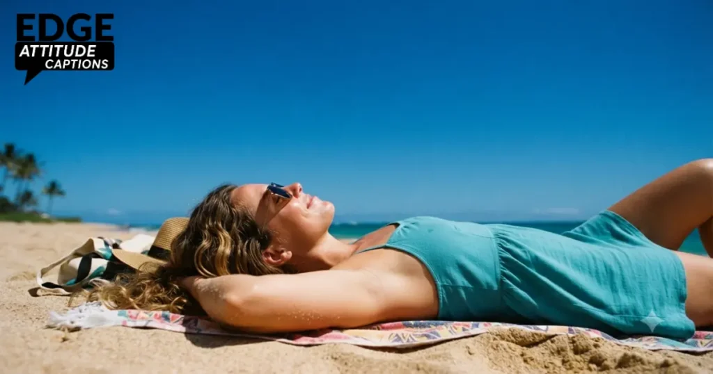 blue sky beach captions photo