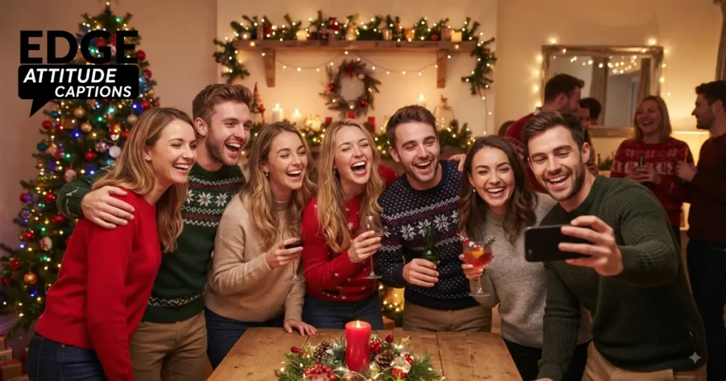 christmas party chaos captions photo
