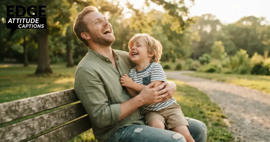 father and son everyday captions photo