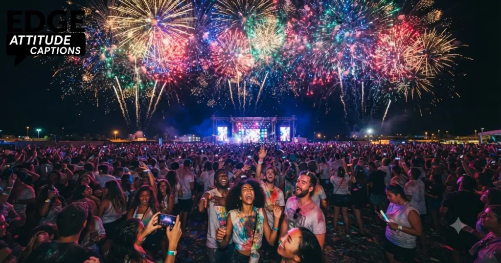 festival lights captions photo