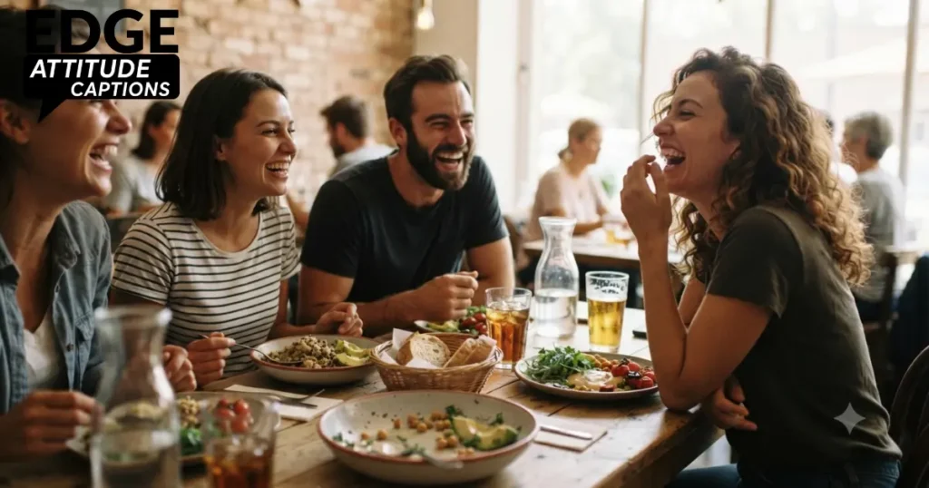 lunch with friends captions photo