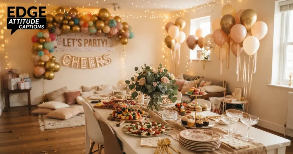 party planning captions photo