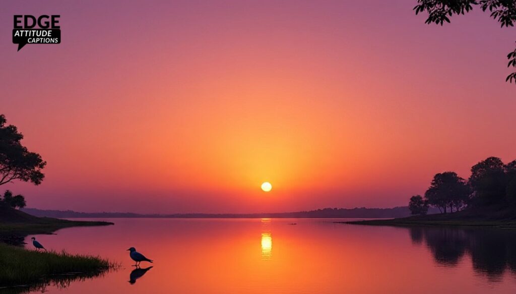 peaceful-sunset-captions