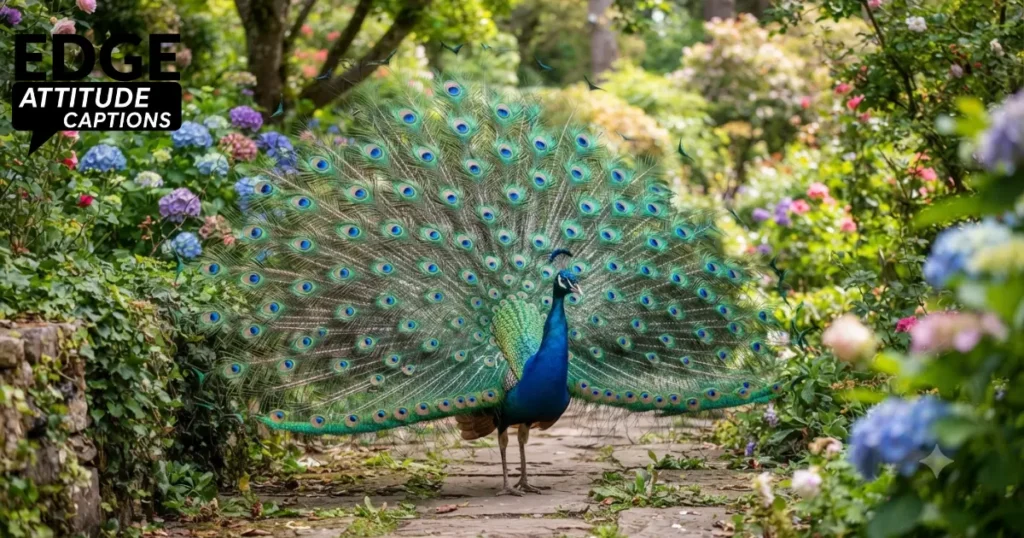 peacock nature captions photo