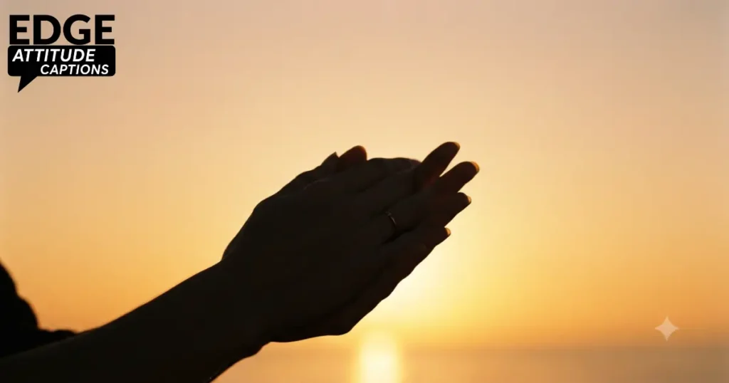 sunset reflection captions photo