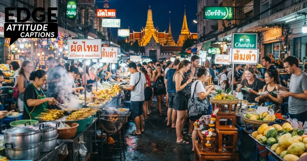 thailand street food captions photo