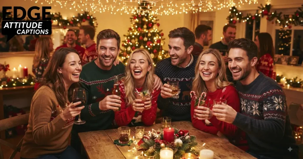 ugly sweater party captions photo