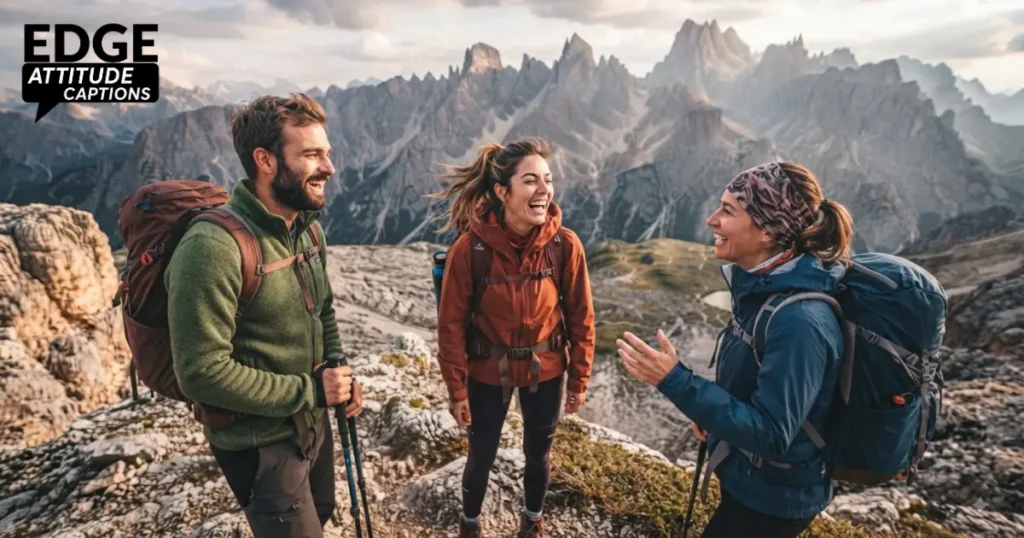 hiking climb captions photo