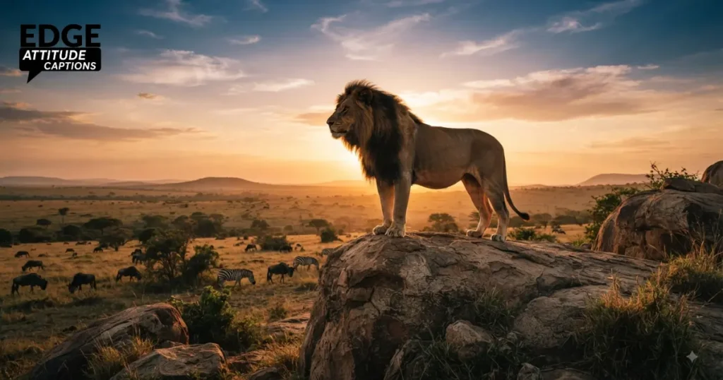lion courage captions photo
