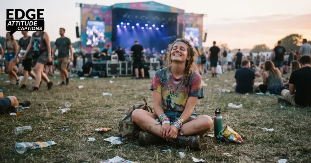 music festival aftermath captions photo