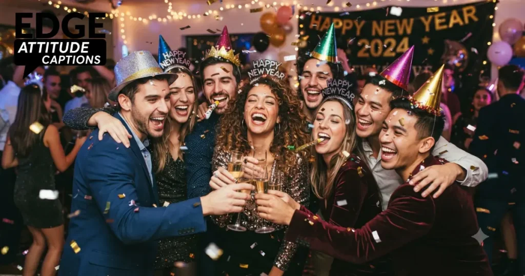 new year 2026 party captions photo
