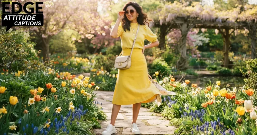 basant day yellow outfit captions photo