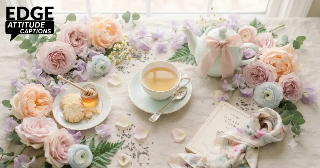 soft aesthetic pastel captions photo