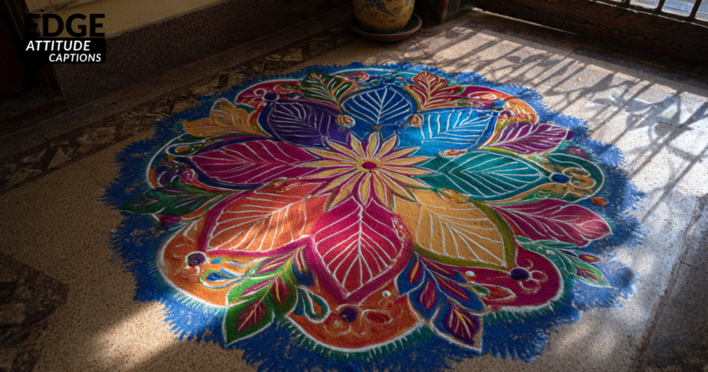 creative-rangoli-captions-for-artistic-expression
