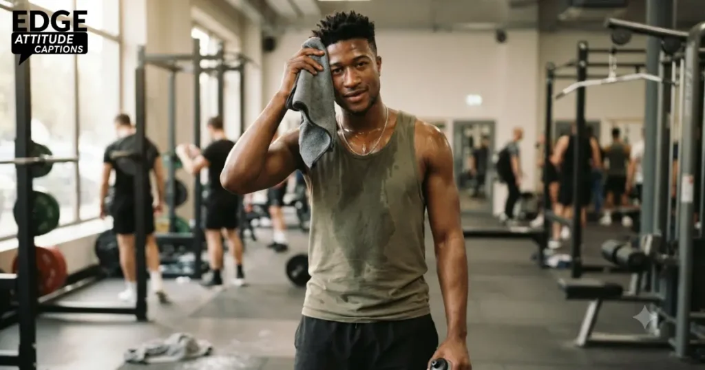 confident gym captions for guys photo
