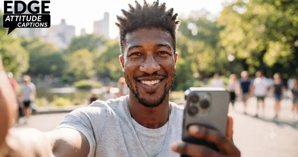 confident selfie captions for good days photo